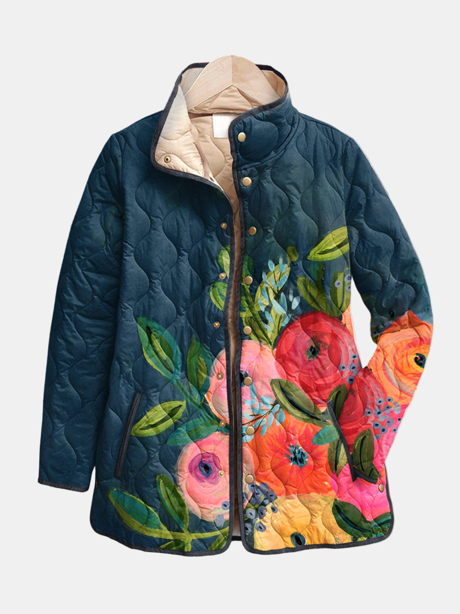 Bryony - Vintage Floral Quilted Jacket