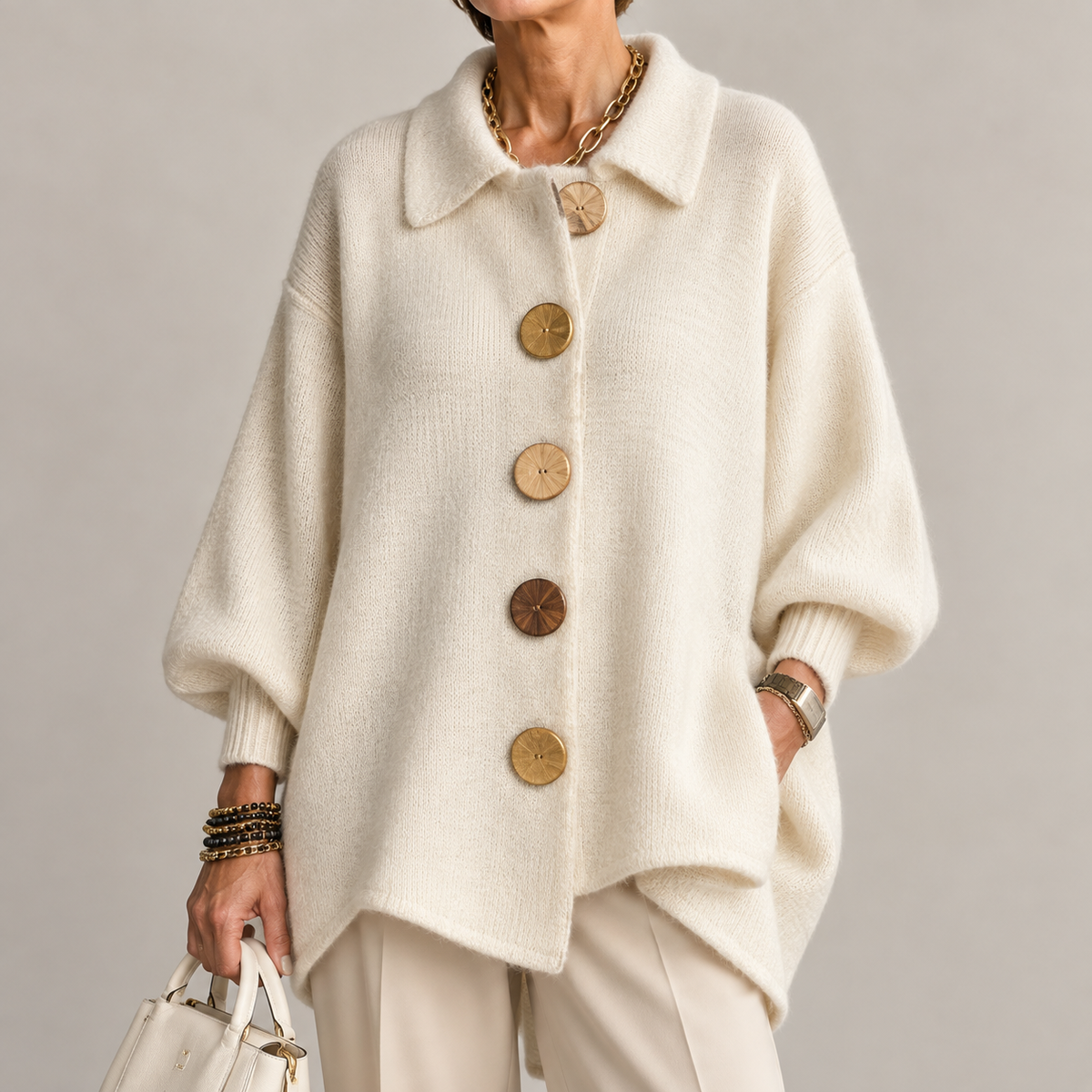 Isadora™ | Oversized Collared Cardigan