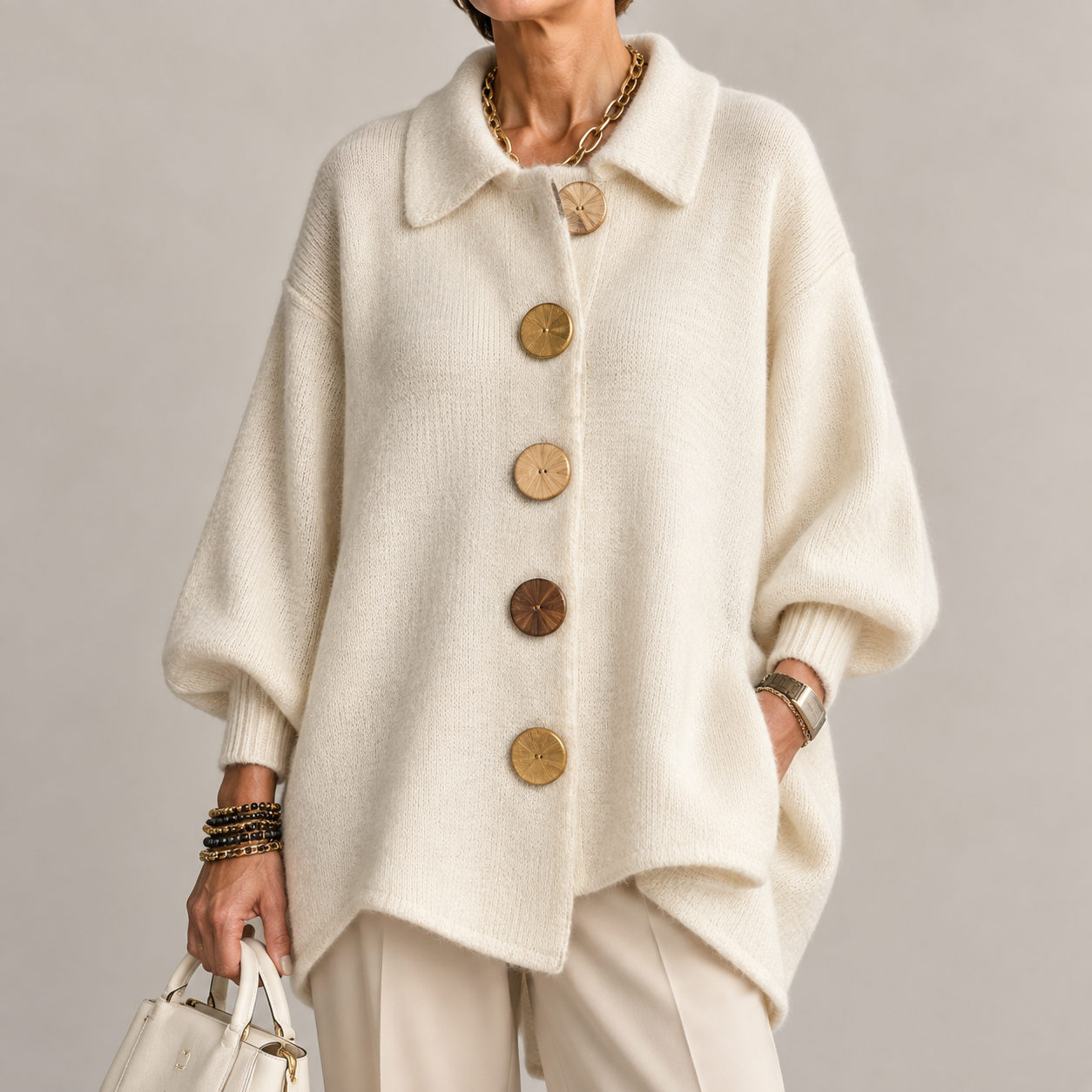 Isadora™ | Oversized Collared Cardigan