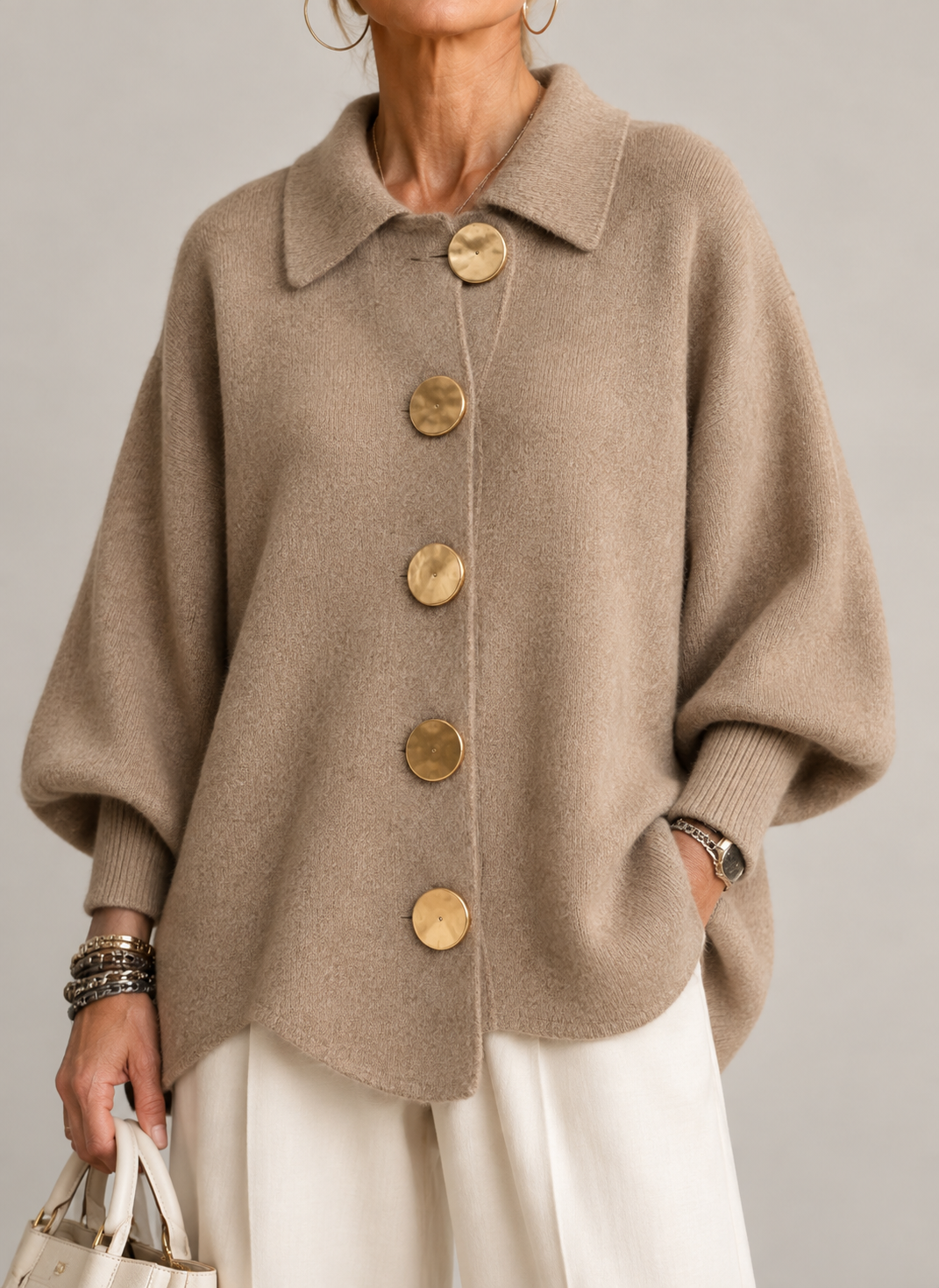 Isadora™ | Oversized Collared Cardigan