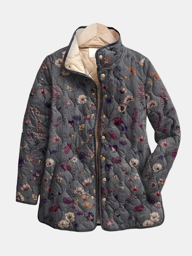 Heather - Vintage Floral Quilted Jacket