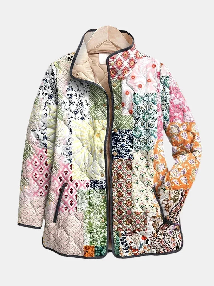 Fern - Floral Print Quilted Jacket