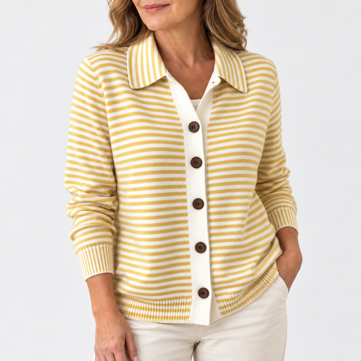Marie | Comfy Striped Cardigan