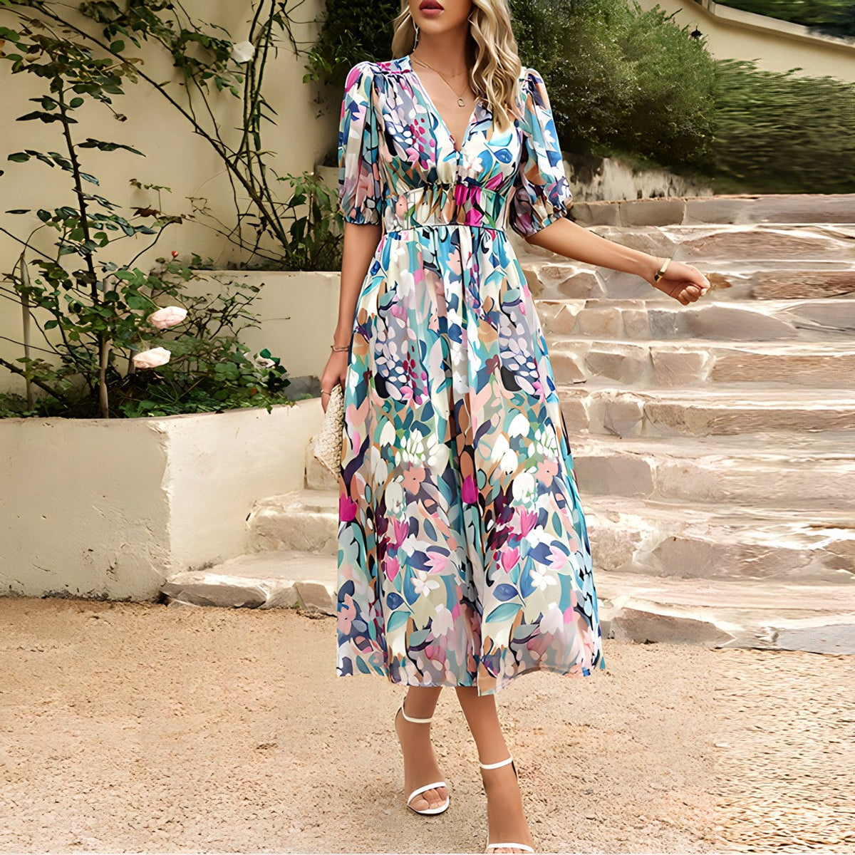 ANNELIE™ – Daydream Floral Midi Dress