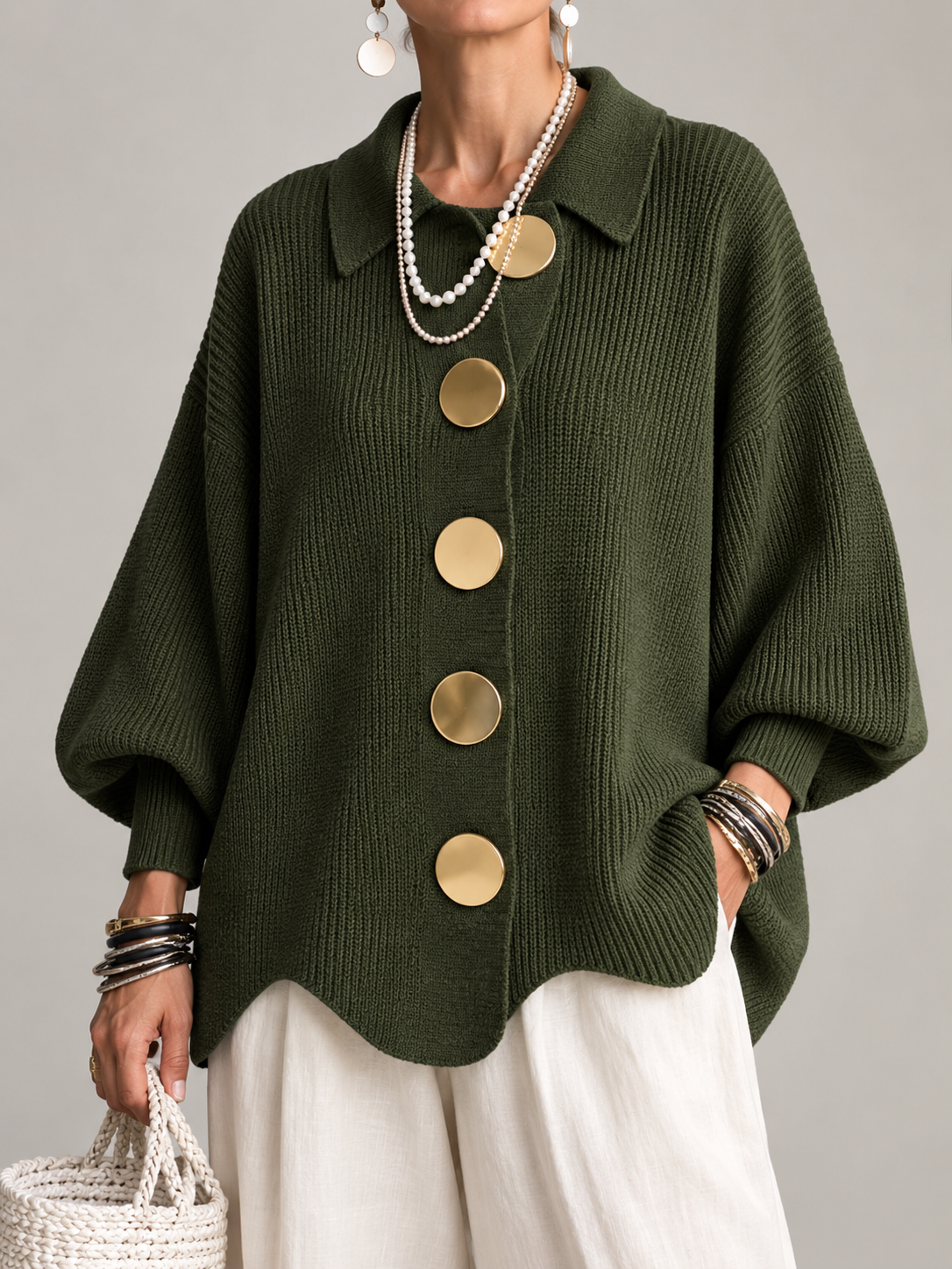 Isadora™ | Oversized Collared Cardigan