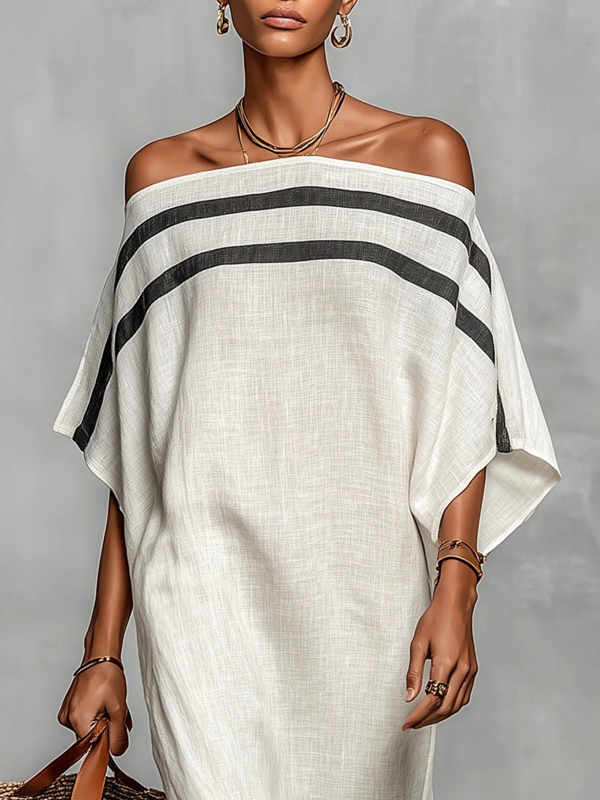 Aveline™ | Maxi dress with off-shoulder and batwing sleeves