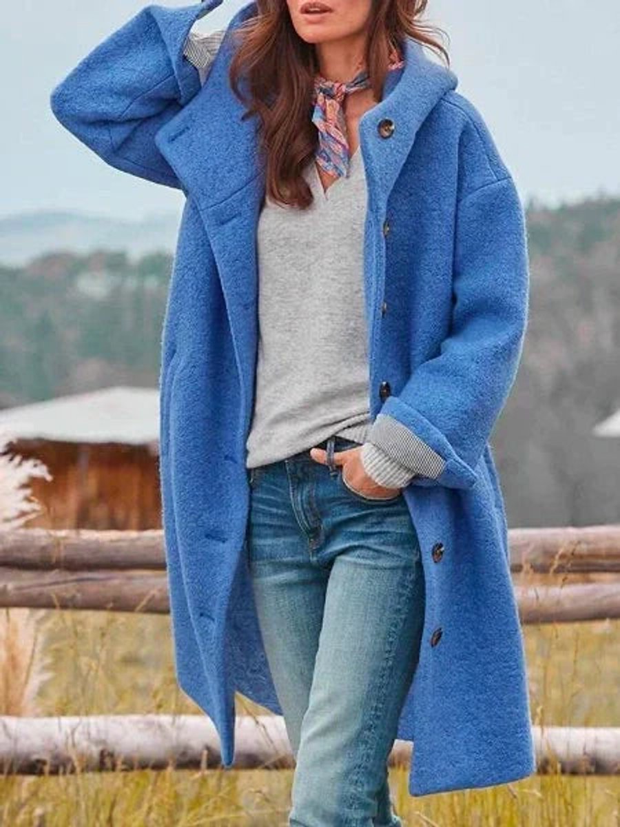 Camille | Women's Hooded Button-Front Coat