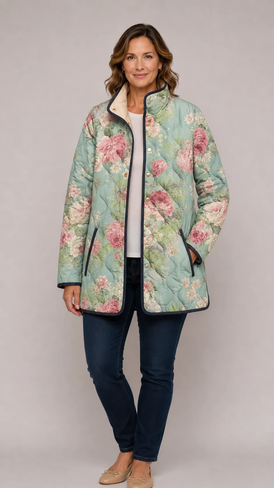 Primrose - Floral Print Quilted Jacket