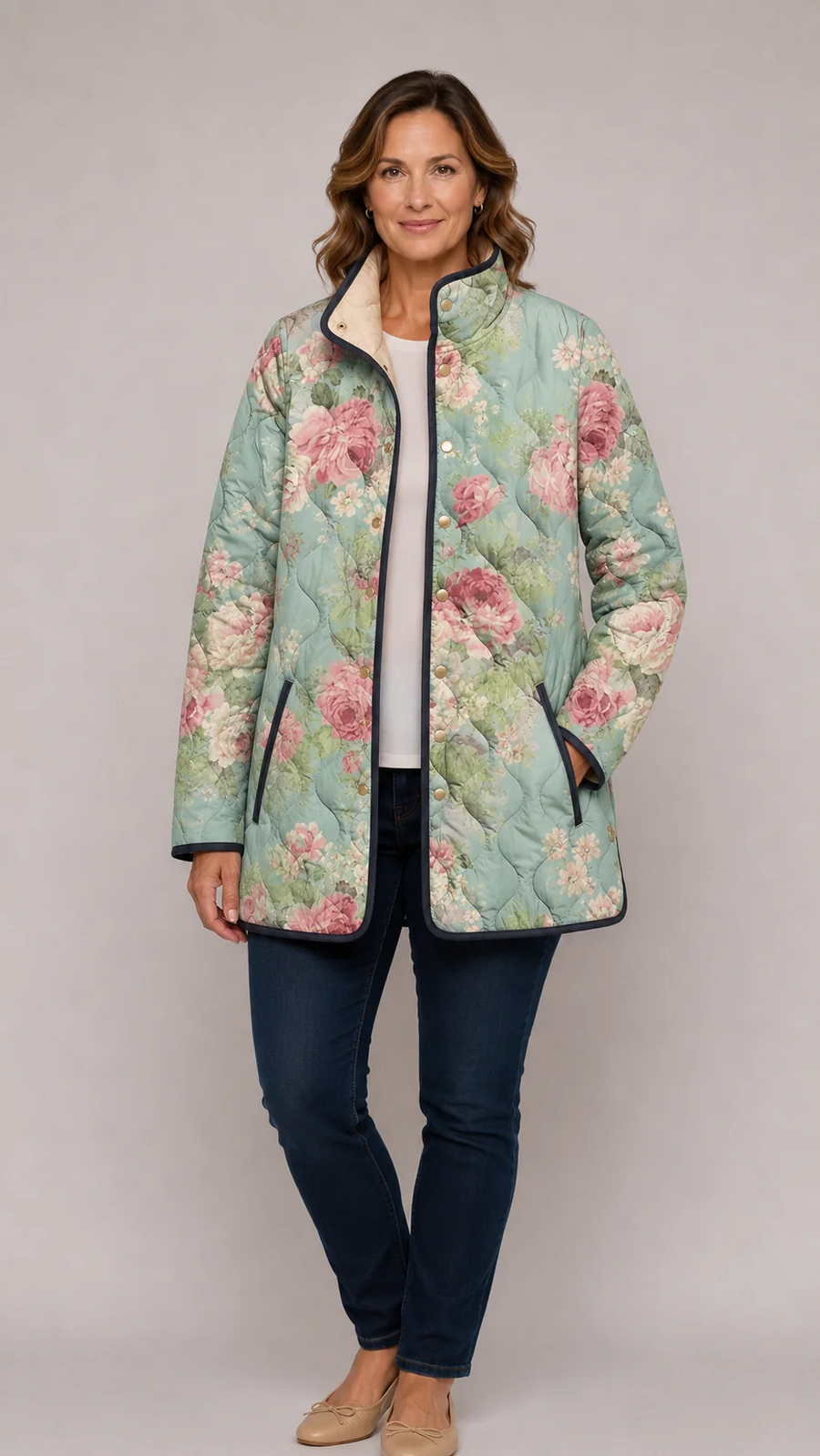 Primrose - Floral Print Quilted Jacket