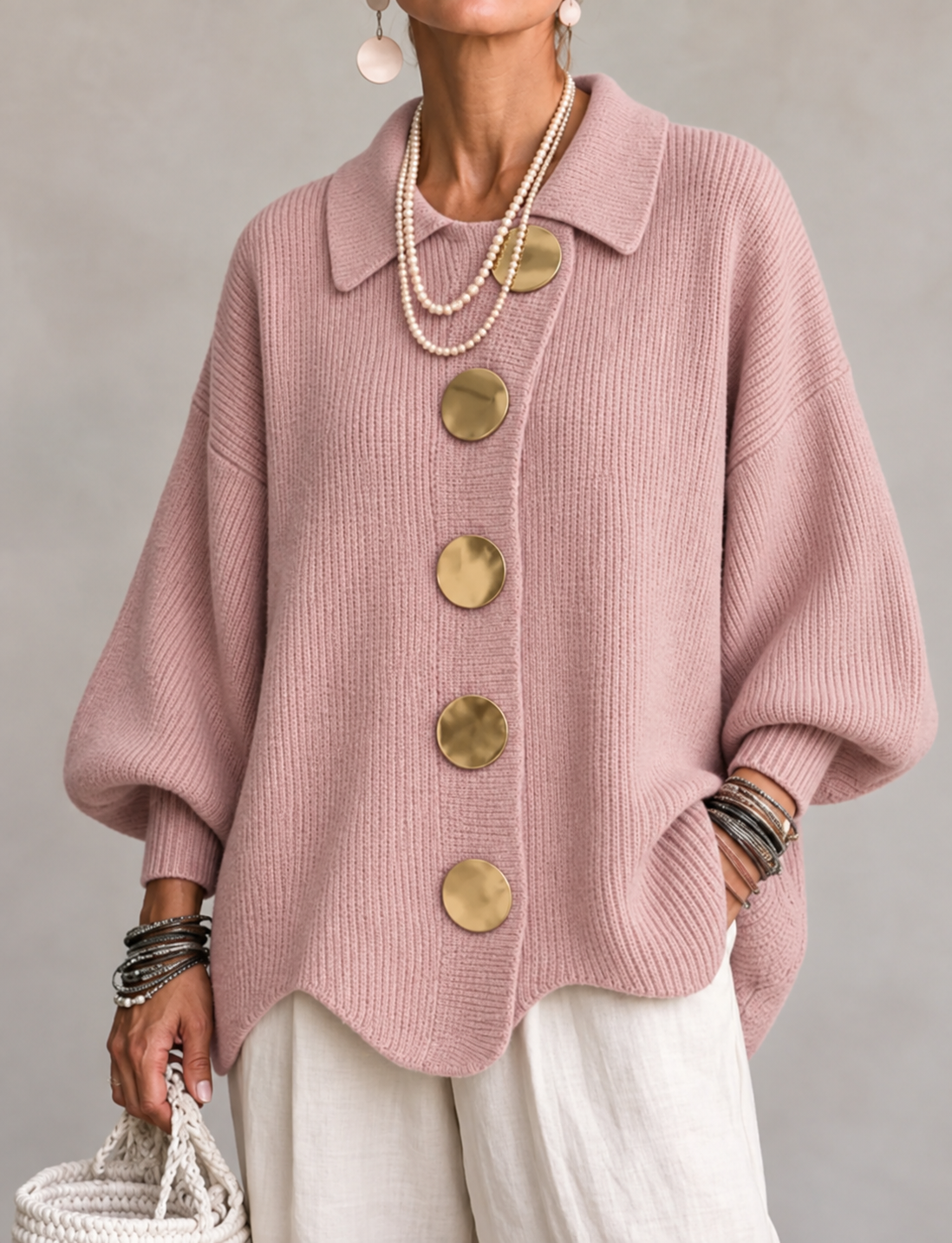 Isadora™ | Oversized Collared Cardigan