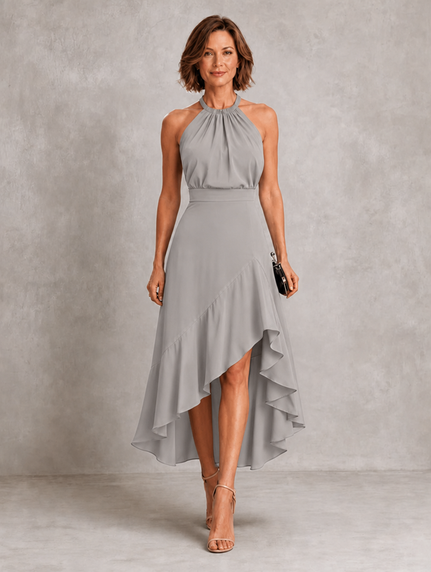Carina | Elegant Halter Neck Dress