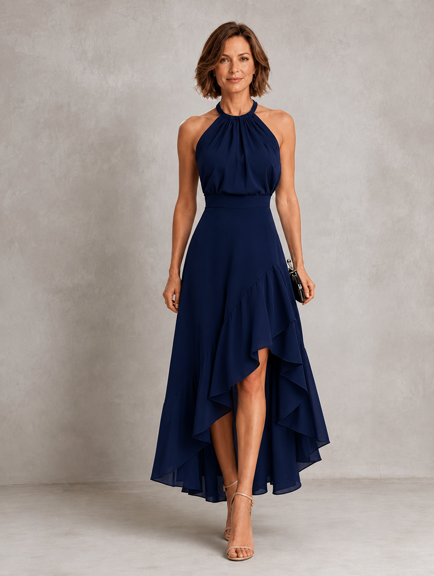 Carina | Elegant Halter Neck Dress