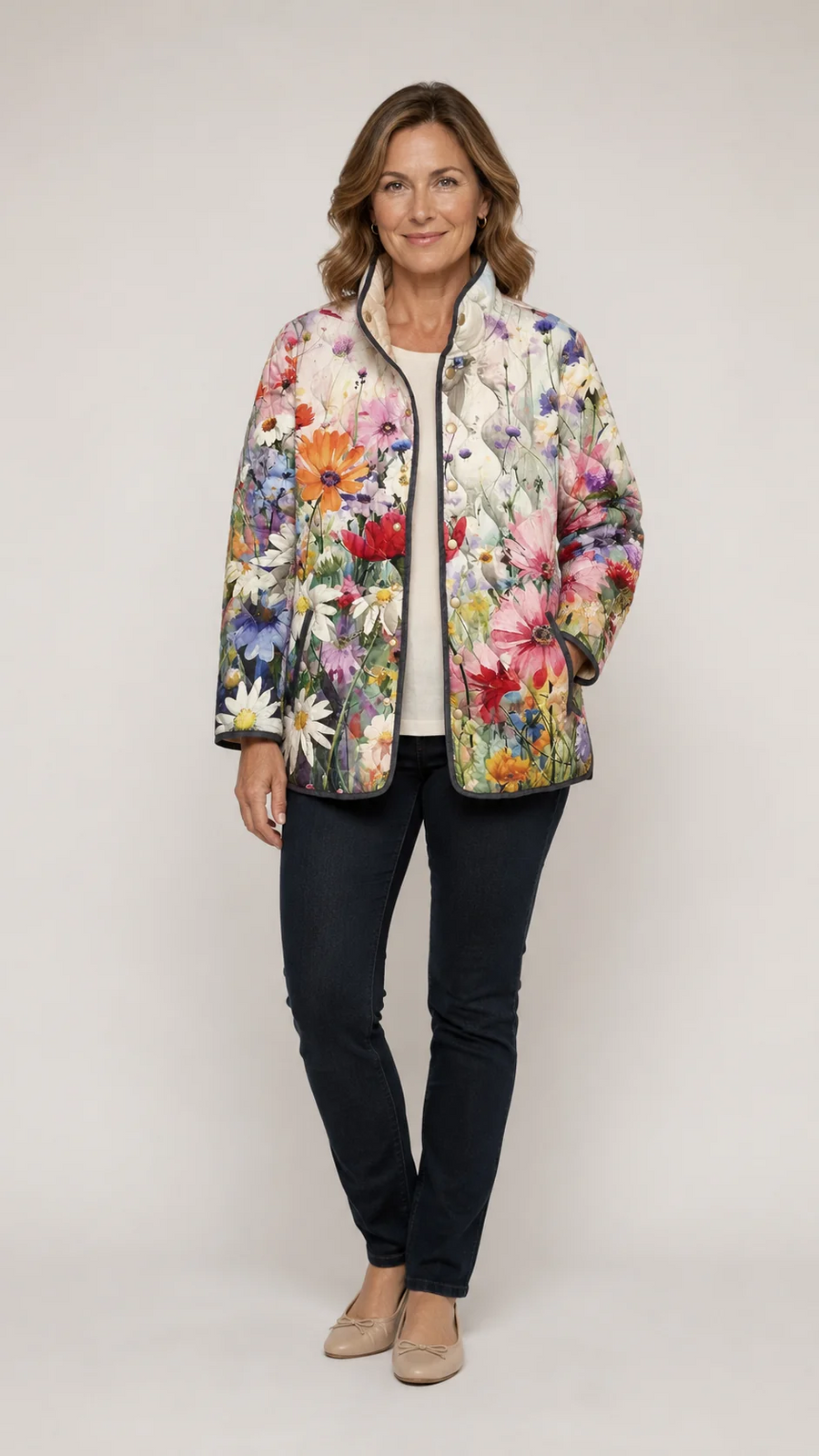 Eleanor - Vintage Floral Quilted Jacket