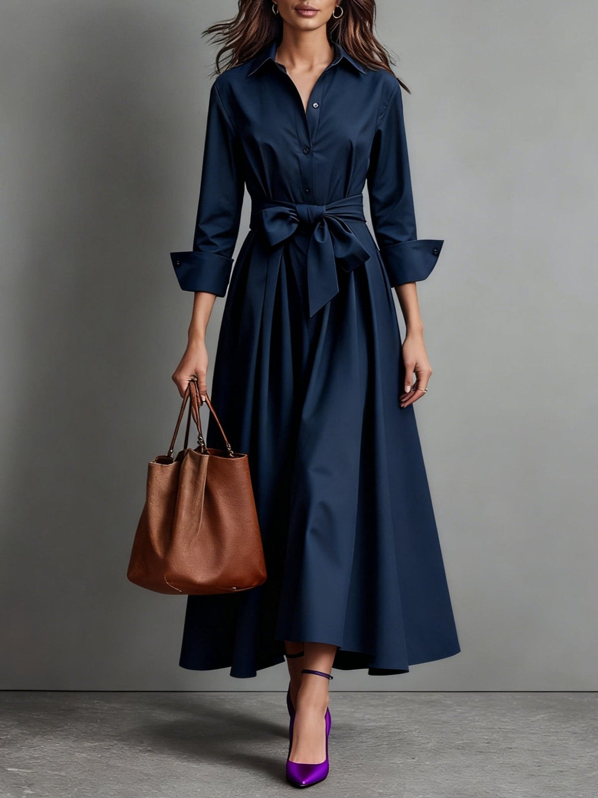 Marise™ | Elegant Maxi Dress with Bow Detail