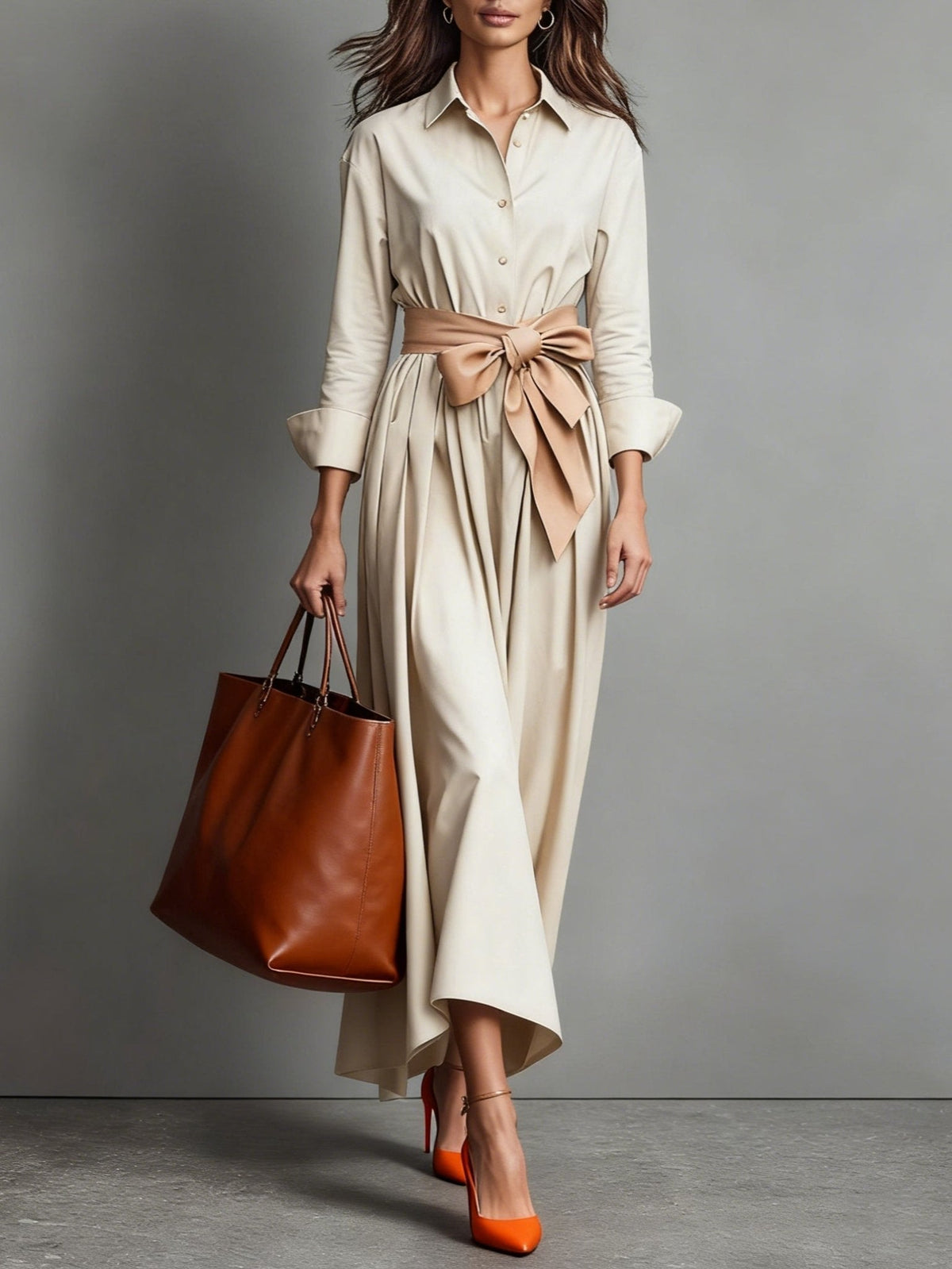 Marise™ | Elegant Maxi Dress with Bow Detail