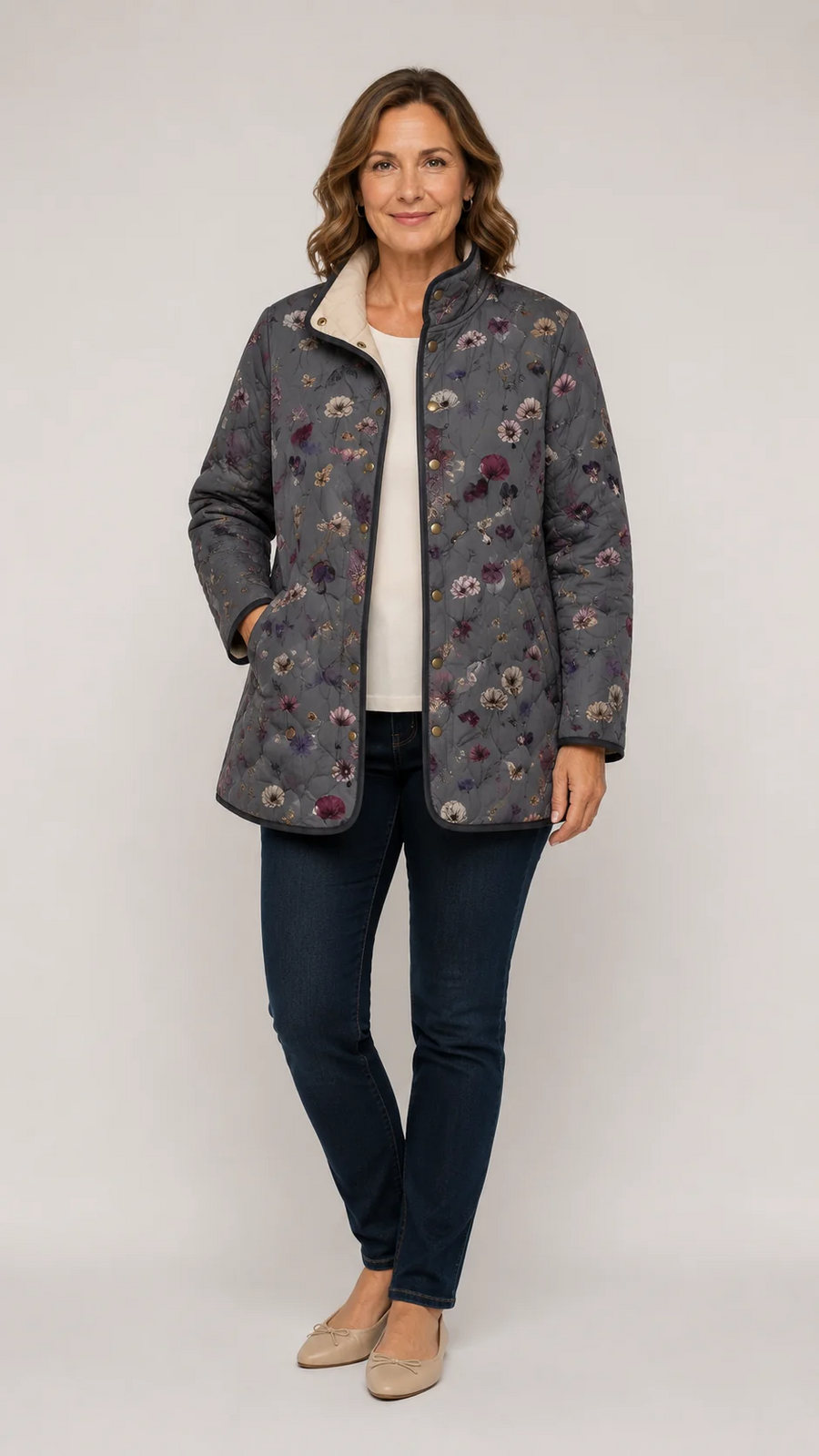 Heather - Vintage Floral Quilted Jacket